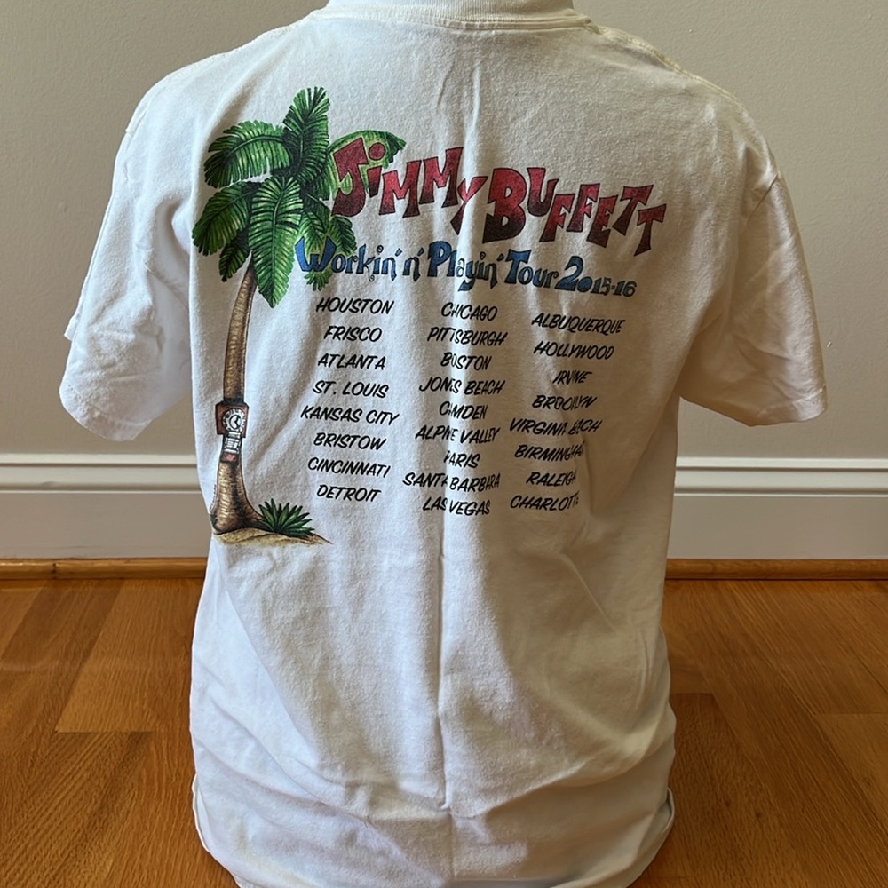 Jimmy Buffett 2015-16 Tour Size S Small Workin’n’Playinn Tour - Picture 2 of 2